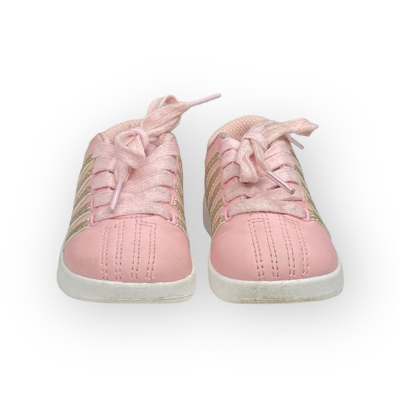 K Swiss ⌘ Gold Glitter Leather Baby Walker Sneakers ⌘ Pastel Pink ⌘ Toddler 6 ⌘ - Picture 9 of 16